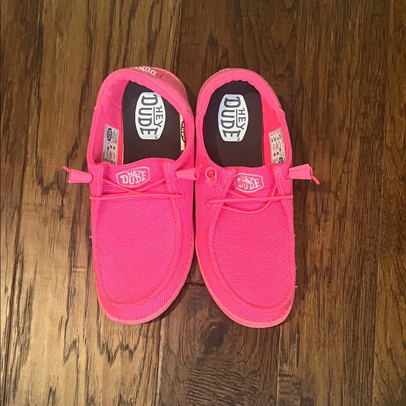 Hey Dude Shoes - Hey Dude Bright Pink Lightweight Slip-On Sneakers